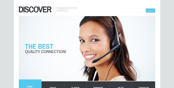 коммуникационный адаптивный шаблон веб-сайта