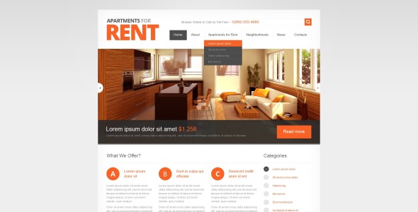 легкая недвижимость drupal шаблон