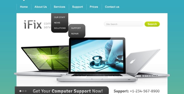 шаблон сайта по ремонту компьютеров