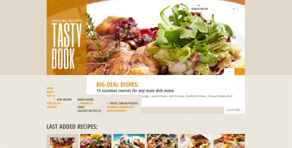 шаблон сайта кулинарии