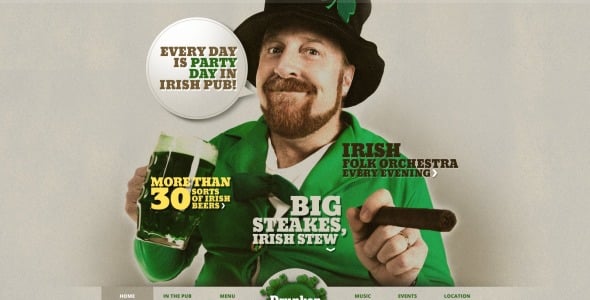 шаблон сайта паба