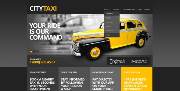 шаблон сайта такси
