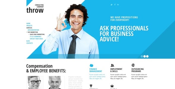 шаблон blue consulting joomla