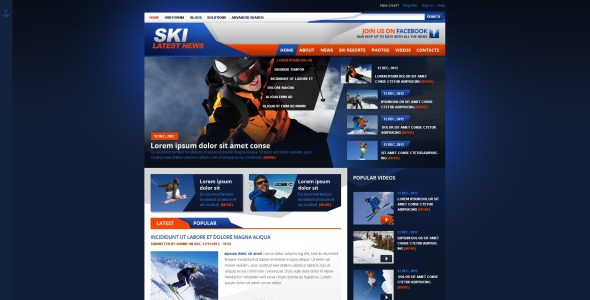 спортивные лыжи drupal шаблон