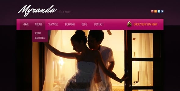 шаблон drupal для роскошных отелей