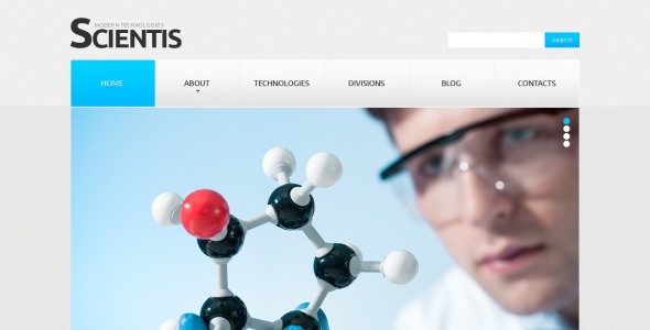 научный адаптивный шаблон сайта