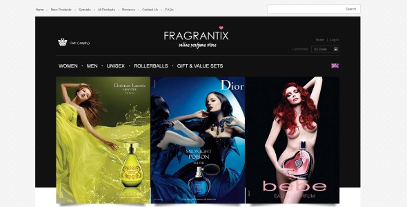 шаблон магазина ароматов zencart