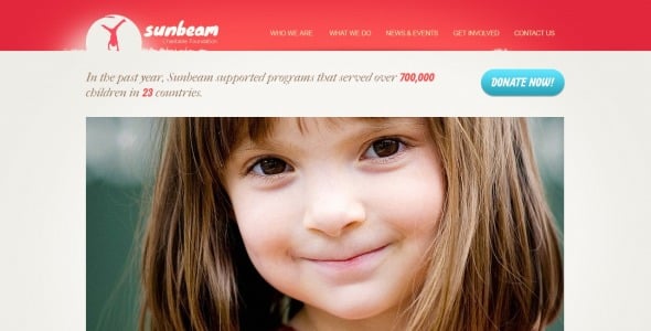 розовый благотворительный шаблон drupal