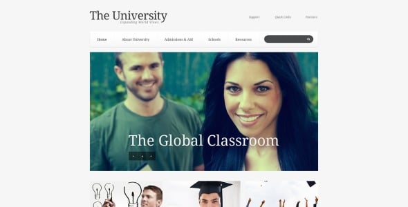 адаптивный шаблон веб-сайта университета