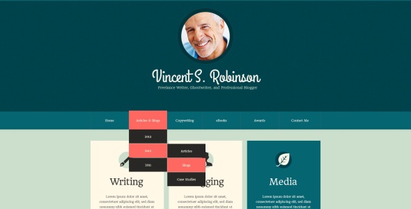голубая персональная страница drupal шаблон