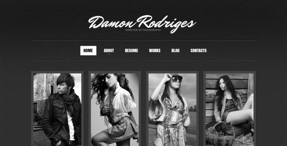 noir photographer portfolio drupal шаблон