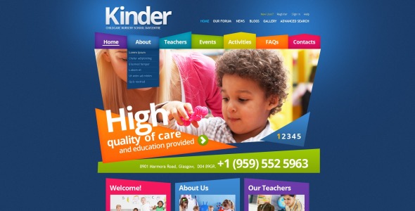 шаблон drupal для начальной школы