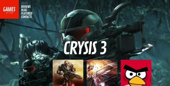 шаблон сайта игр