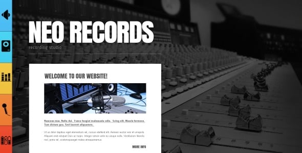шаблон сайта студии звукозаписи