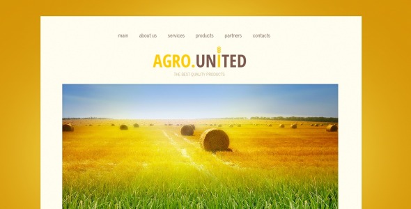 адаптивный шаблон веб-сайта сельского хозяйства