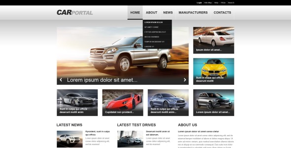 автомобильный адаптивный шаблон сайта