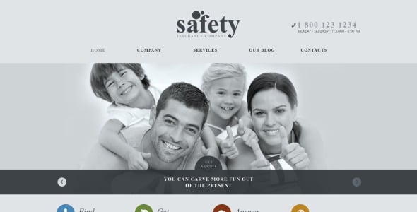 страховая адаптивная тема wordpress