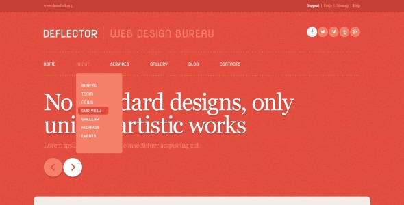 red web design studio wordpress тема
