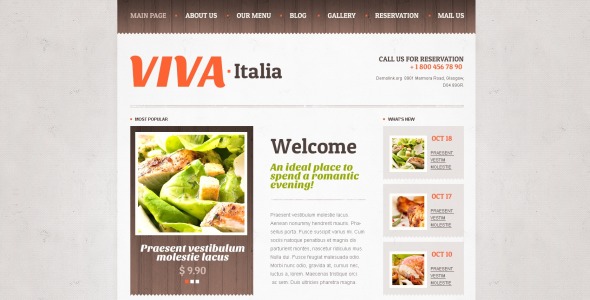 отзывчивый шаблон пиццы drupal