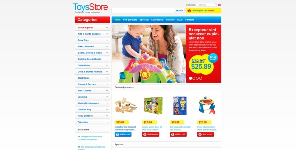 магазин игрушек zencart шаблон