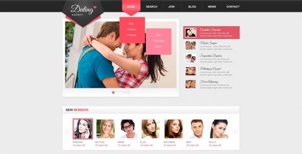 адаптивный шаблон сайта знакомств