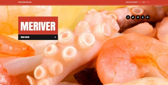 ресторан морепродуктов drupal шаблон