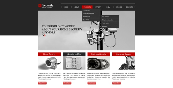 адаптивный шаблон веб-сайта безопасности