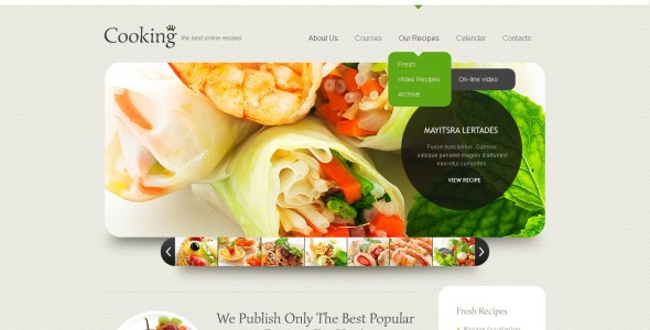 кулинарный адаптивный шаблон сайта