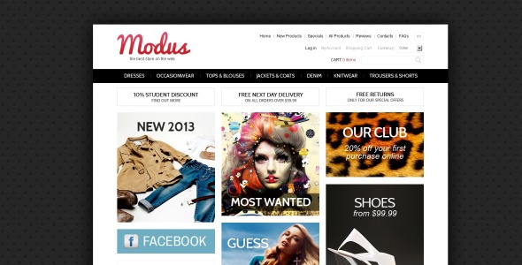 шаблон modus zencart