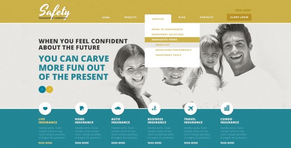 cherry insurance wordpress тема