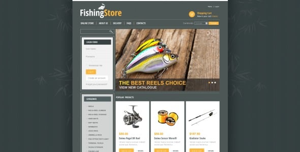 рыболовный магазин шаблон virtuemart