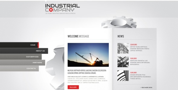 промышленный шаблон сайта