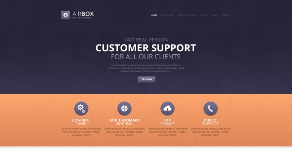 простой шаблон хостинга drupal