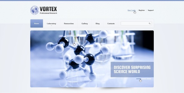 адаптивный шаблон веб-сайта science lab