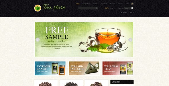 шаблон чайного магазина zencart