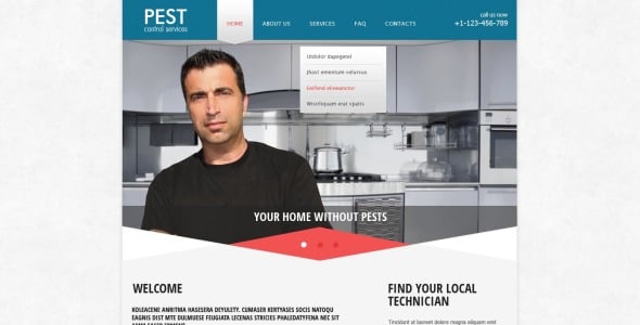 адаптивный шаблон веб-сайта для борьбы с вредителями