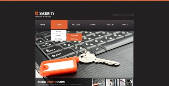 шаблон веб-сайта безопасности