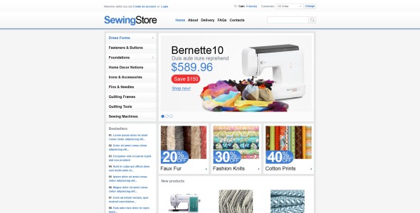 швейный магазин virtuemart шаблон