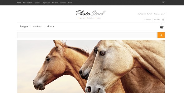 фото со стока шаблон zencart