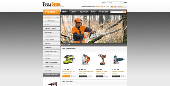 магазин инструментов virtuemart шаблон