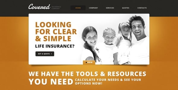 адаптивный шаблон страхового сайта