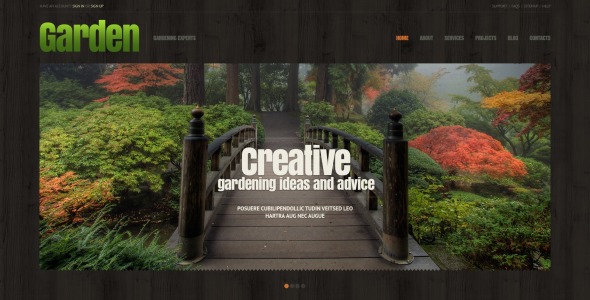 сад дизайн отзывчивый wordpress тема