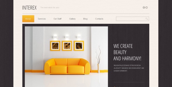 минималистичный дизайн интерьера drupal шаблон