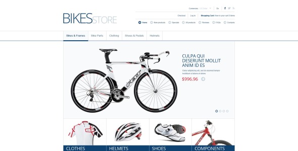 велосипеды и запчасти zencart шаблон