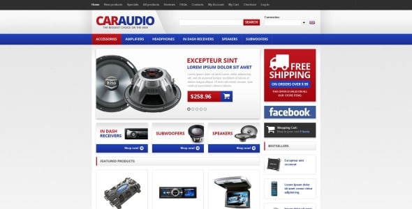 автомобильный аудио шаблон zencart