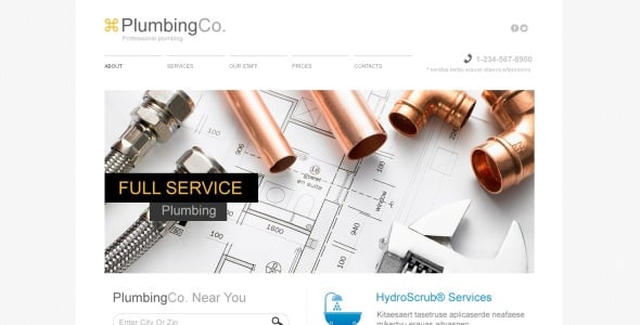 сантехника отзывчивый шаблон сайта