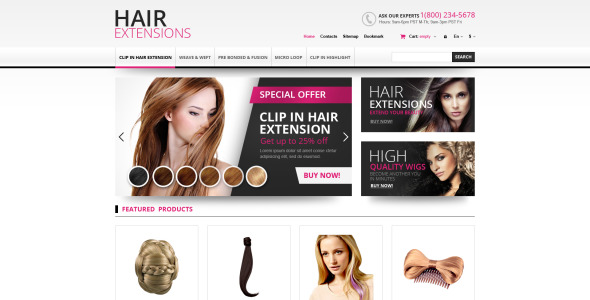 магазин наращивания волос prestashop theme