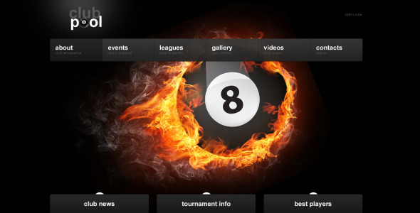 шаблон сайта бильярда