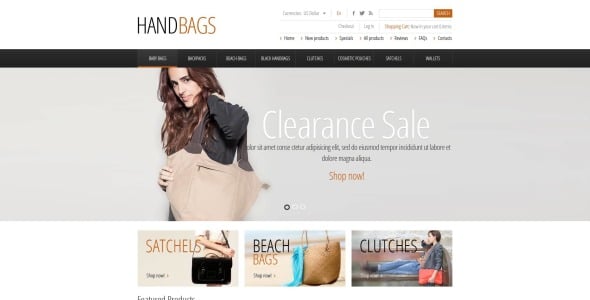 модные сумки zencart шаблон