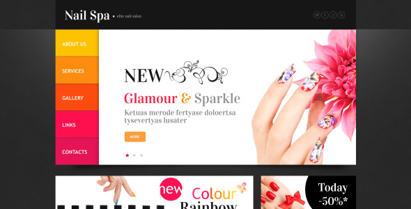 шаблон сайта маникюрного салона